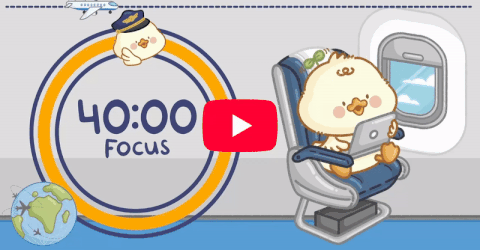 Airplane Focus Pomodoro Timer