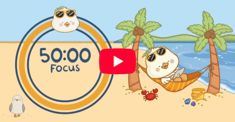 beach Focus Pomodoro Timer