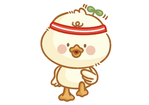 Chick mascot with 52/17 sprint and rest timer
